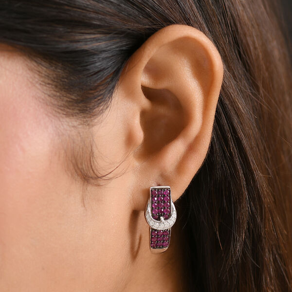 Montepuez-Rubin Ohrringe 925 Silber rhodiniert ca. 1.82 ct image number 2