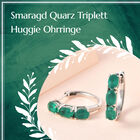 Smaragd Quarz Triplett Huggie Ohrringe image number 5