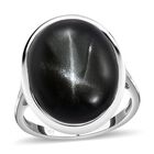 Schwarzer Stern Diopsid Ring, 925 Silber platiniert, ca. 24,05 ct image number 3