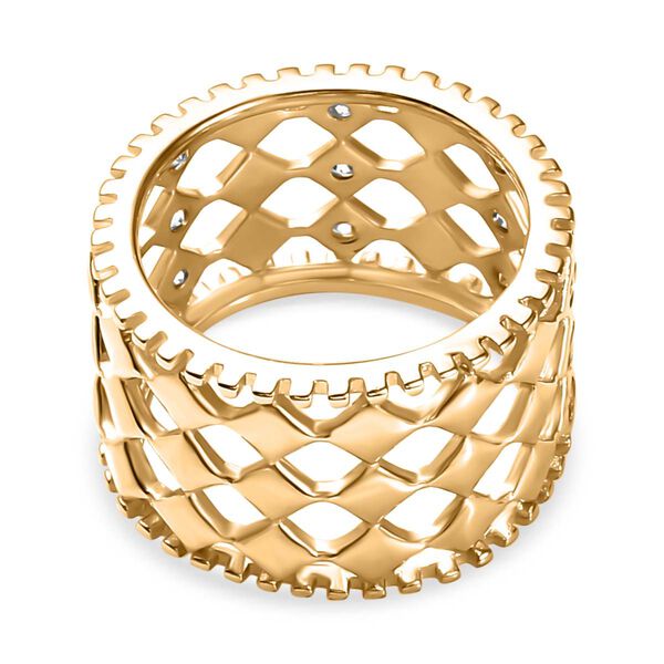 Wei&szlig;er Zirkonia-Ring in Goldton image number 5