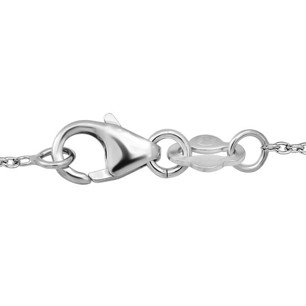 Blauer Stern Saphir und Zirkon-Halo-Anh&auml;nger mit Kette, 45 cm, 925 Silber platiniert, 5,46 ct. image number 4