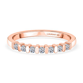 LUXURIANT SI-GH Labor Diamant Ring, 925 Silber rosévergoldet - 0,22 ct.