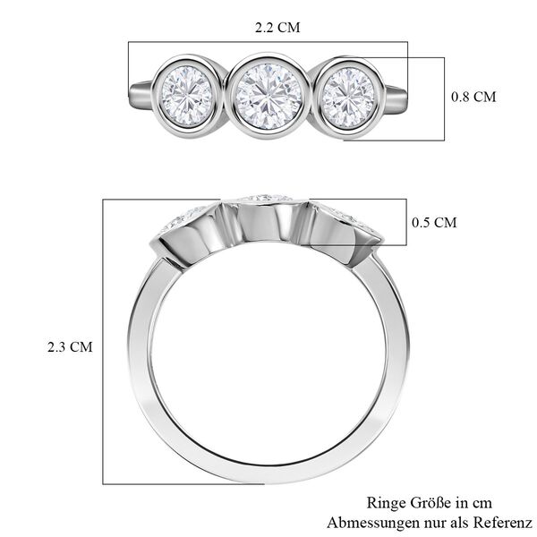 Moissanit Ring, ca. 1.30 ct image number 8