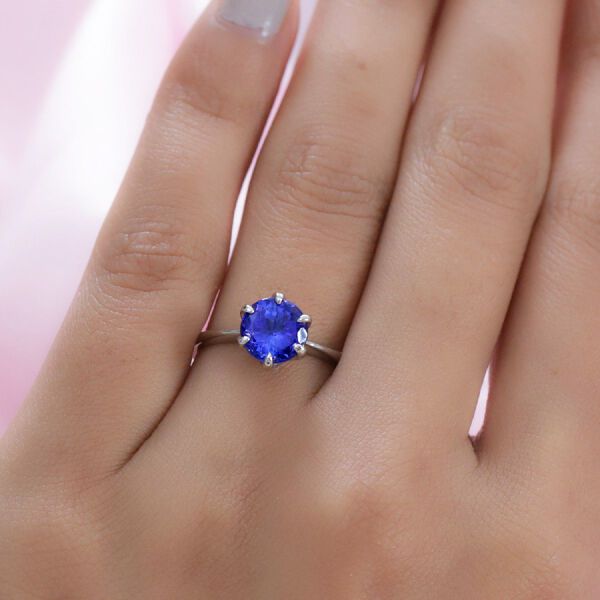 RHAPSODY AAAA Tansanit Solit&auml;r Ring 950 Platin image number 3