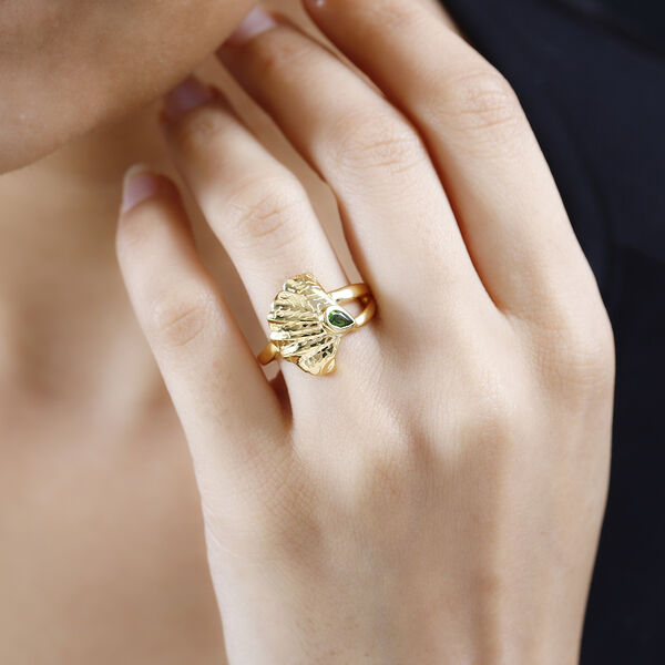 GP Italian Garden Kollektion- AA Natürlicher Chromdiopsid und Kanchanaburi blauer Saphir-Ring - 0,26 ct. image number 3