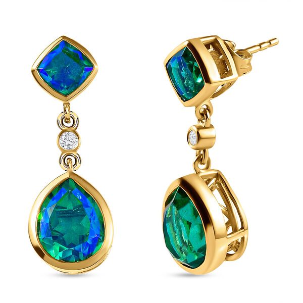 Pfau Triplett Quarz und Zirkon-Ohrringe - 9,77 ct. image number 4