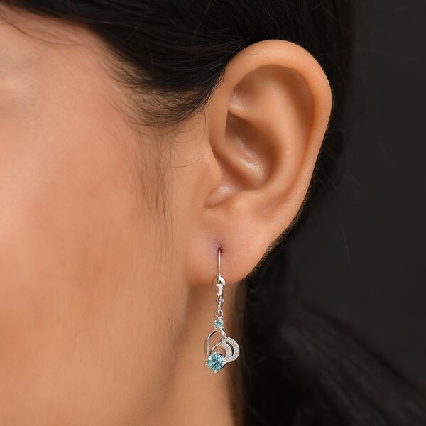 D’joy AA Betroka Blauer Apatit Ohrringe 925 Silber rhodiniert ca. 0.90 ct image number 3