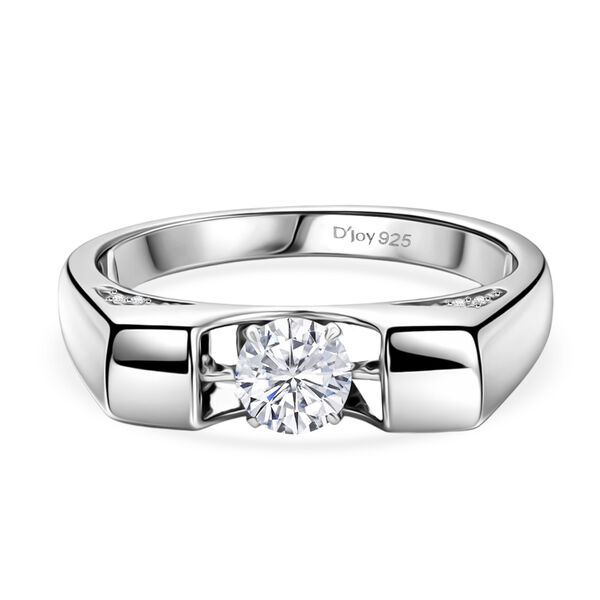 D'Joy Moissanit Ring 925 Silber rhodiniert (Gr&ouml;&szlig;e 20.00) ca. 0,40 ct image number 0