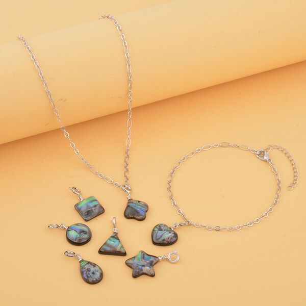 Abalone Muschel Schmuckset in Silberton - 24,50 ct. image number 2