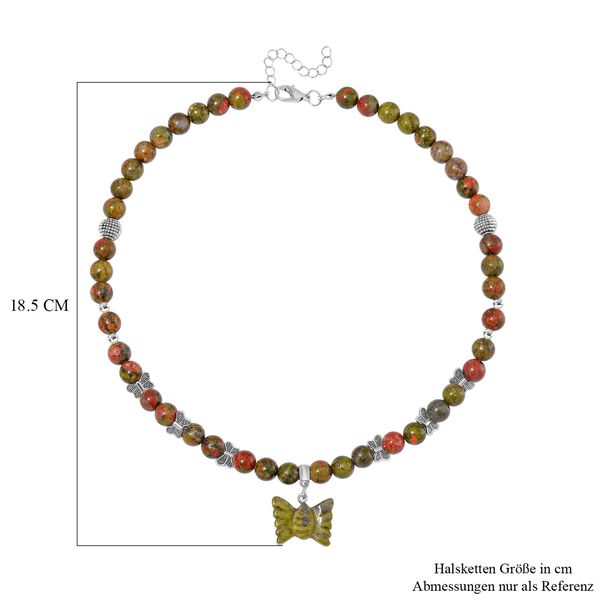 Unakite Halskette, 45 cm - 235 ct. image number 5