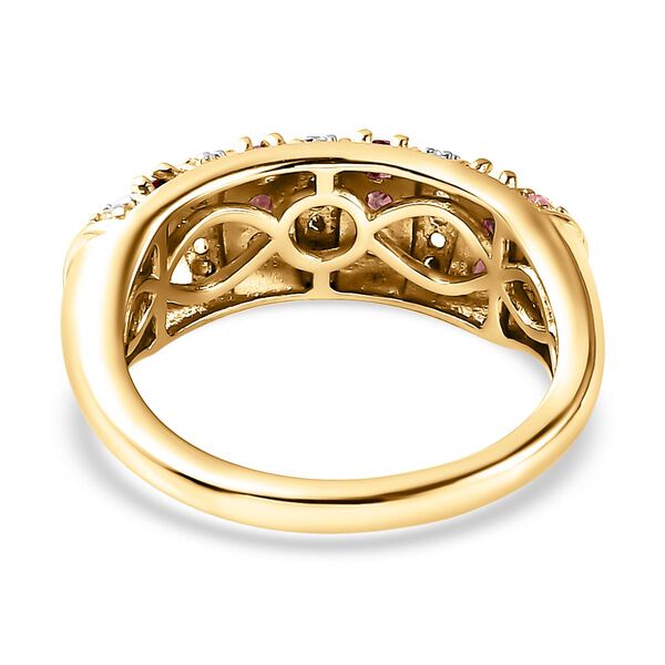 Rosa Saphir und Zirkon-Ring - 1,04 ct. image number 6