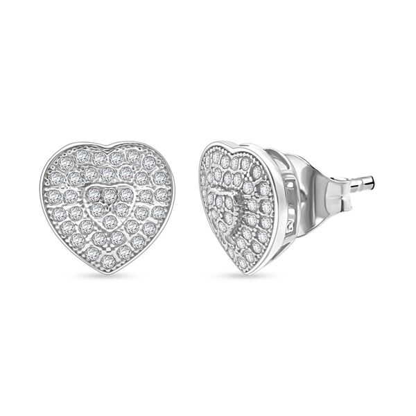 LUSTRO STELLA wei&szlig;es Zirkonia Schmuckset im Herz-Design image number 6