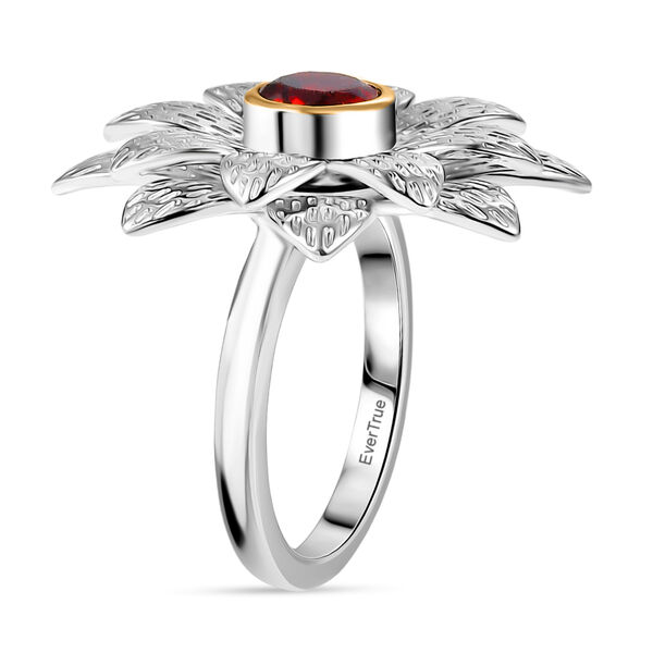 EverTrue roter Granat zweifarbiger Ring - 1 ct. image number 4