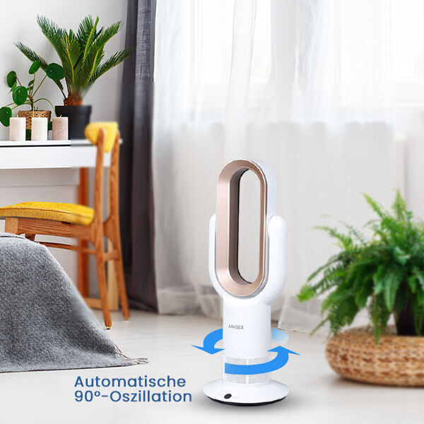 ANGEL: 3D-Ventilator ohne Lüfterflügel, 72 cm hoch, Weiß-Roségold  image number 5