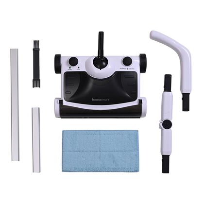 Homesmart Elektrischer Power-Sweeper mit Wischfunktion, kabellos, 2 Geschwindigkeiten, 250 ml Staubbeh&auml;lter, 29x20x109 cm, Wiederaufladbar