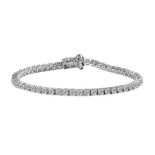 LUXURIANT DIAMOND- SGL zertifiziertes VS-EF Labor Diamant Armband in 585 Weißgold, 19 cm - 5 ct. image number 8