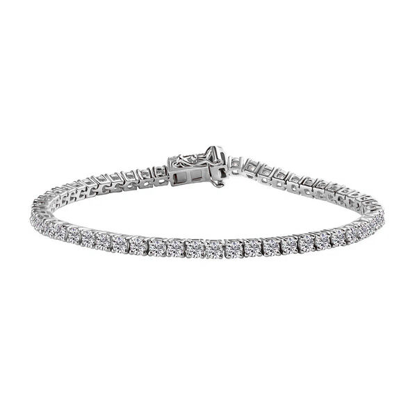 LUXURIANT SGL zertifiziertes VS-EF Labor Diamant Armband in 585 Wei&szlig;gold, 19 cm - 5 ct. image number 8