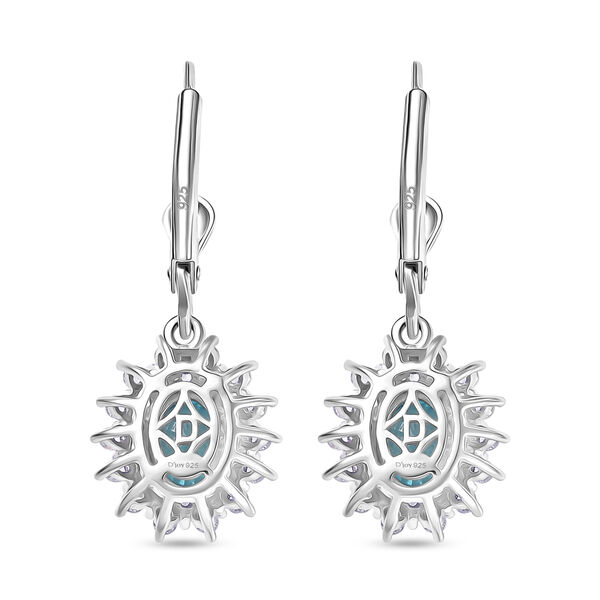 D'Joy AA blaue und weiße Zirkon Ohrringe - 3,79 ct. image number 4