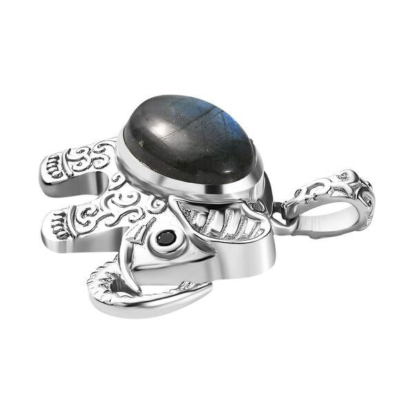 AAA Labradorit und schwarzer Spinell-Anh&auml;nger - 6,89 ct. image number 5