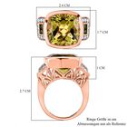 Ouro Verde-Quarz, Natürlicher Chromdiopsid Ring, 925 Silber rosévergoldet (Größe 17.00) ca. 11.70 ct image number 6