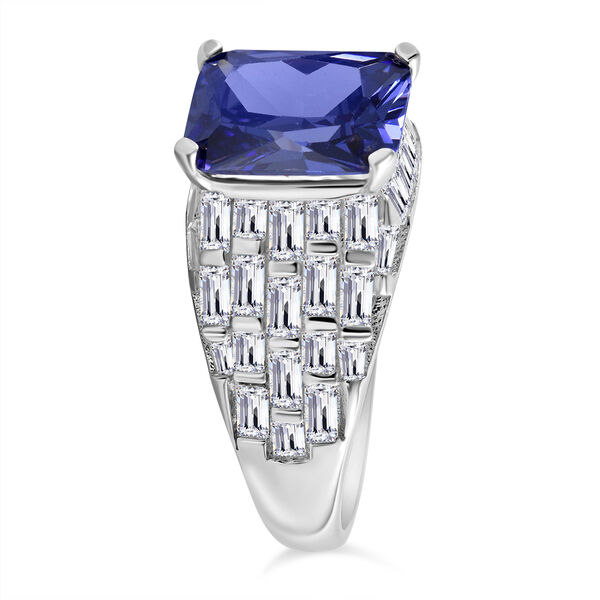 LUSTRO STELLA Blauer und wei&szlig;er Zirkonia-Ring - 9,16 ct. image number 2