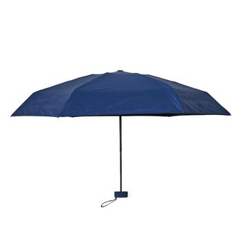 Sturmfester Pocketschirm mit UV-Schutz und Etui, 91x52cm, Marineblau