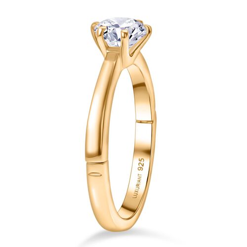 LUXURIANT DIAMOND - Lab Grown Diamant SI Ring 925 Silber 750 Gelbgold Vermeil (Größe 18.00) ca. 1.00 ct image number 4