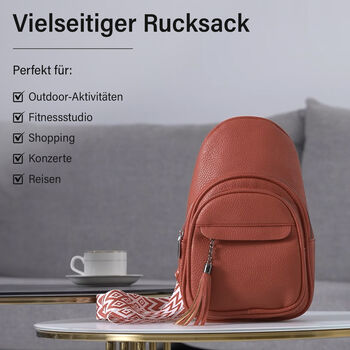 Rosa PU Brusttasche und LA MAREY Ombre Chiffon Seiden Schal
