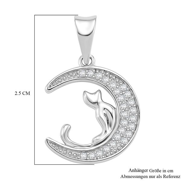 Moissanit Anhänger 925 Silber rhodiniert ca. 0,18 ct. image number 6