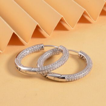 Zirkon Inside-Out-Creolen - 4,09 ct.