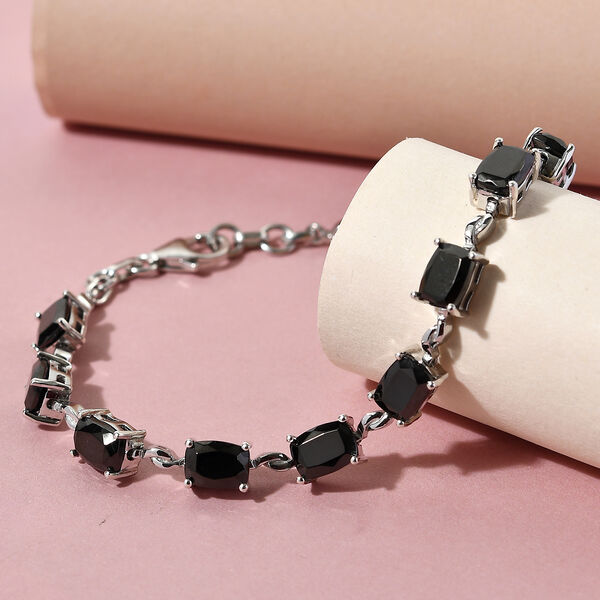 Elite Shungit Armband ca. 20 cm 925 Silber platiniert ca. 7,25 ct image number 2