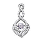 Lustro Stella - Wei&szlig;er Zirkonia-Anh&auml;nger, 925 Silber rhodiniert ca. 0.99 ct