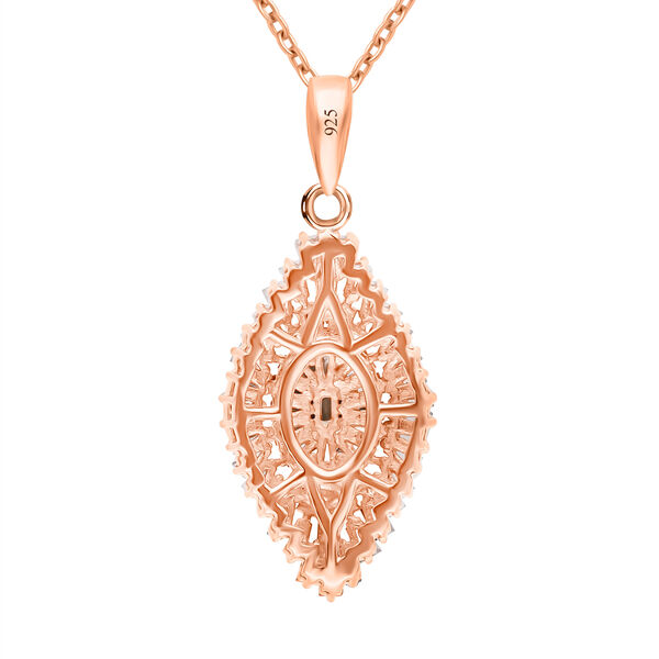 Nat&uuml;rlicher Champagner Diamant-Anh&auml;nger mit 45cm Kette - 1 ct. image number 5