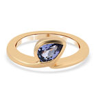 Tansanit-Ring, 925 Silber Gelbgold Vermeil  ca. 0,69 ct image number 0