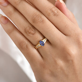 D'Joy Tansanit und Zirkon Ring - 1,17 ct.
