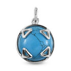Blauer Howlit-Anhänger, 925 Silber ca. 6.67 ct