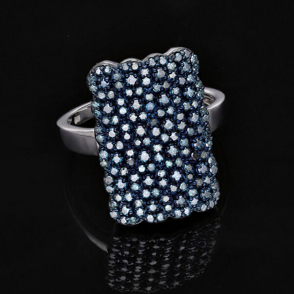 Blauer Diamant Cluster Cocktail Ring - 1 ct. image number 2