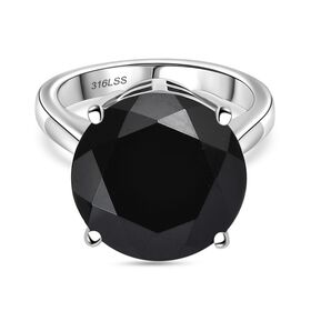 Schwarzer Spinell Ring - 11,08 ct.