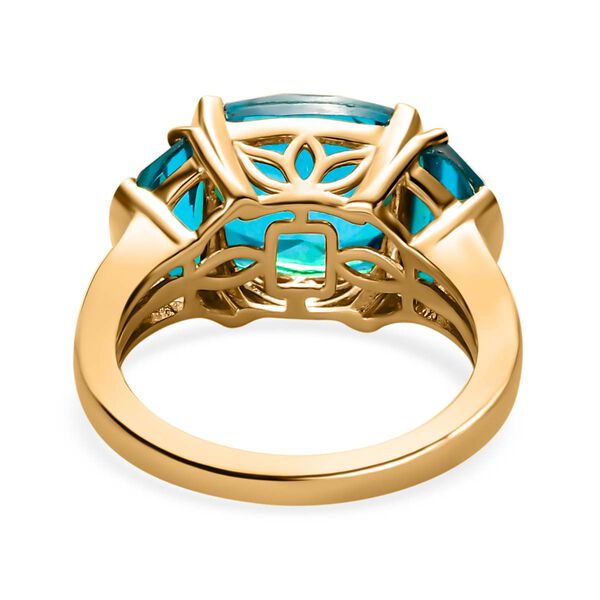 Paraiba Pfau Triplett Quarz Ring - 6,74 ct. image number 6