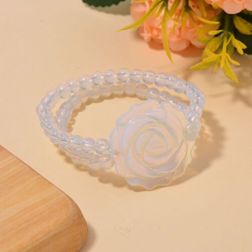 Opalite handgeschnitztes Blumen-Armband, 17-19cm - 150 ct. image number 1