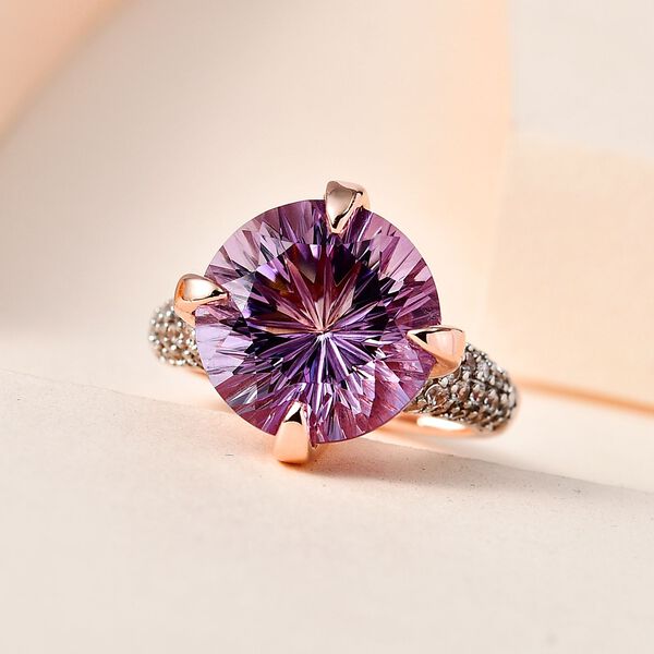 Rose De France Amethyst und  Zirkon Ring - 8,30 ct. image number 2