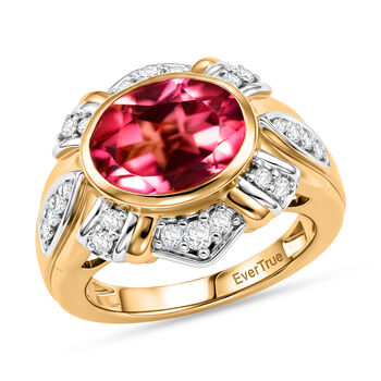 EverTrue Sunset Triplett Quarz und Zirkon zweifarbiger Ring - 4,32 ct.
