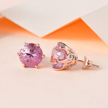 Rose De France Amethyst und Zirkon Ohrringe - 8,70 ct.
