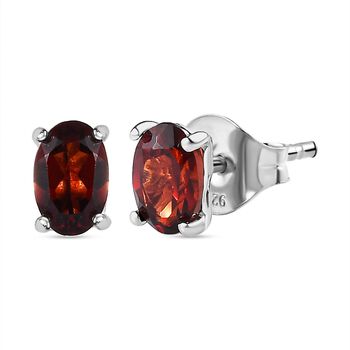 Rote Granat-Solit&auml;r-Ohrringe - 1,11 ct.
