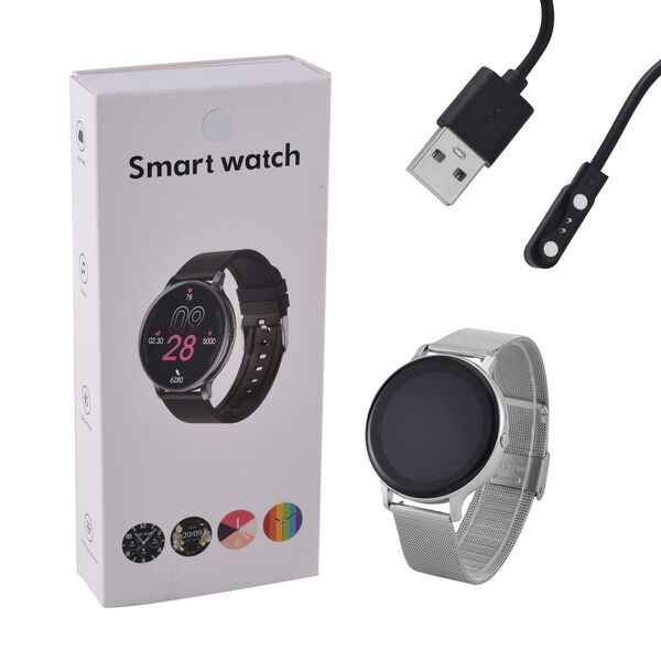 Eleganz Mesh HiWatch Plus, Silber Smartwatch mit Dual-Modus Bluetooth, 1,28 IPS Display und Wassergeschütztes Design image number 12