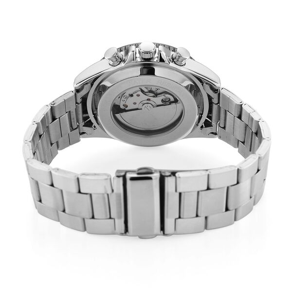 GENOA TIME V2 Armbanduhr, Automatikwerk Multifunction, 3ATM, 4,2cm Geh&auml;use, Silber image number 6