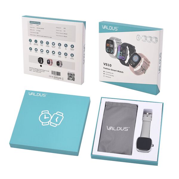 "VS10 Smart watch, 4 in 1 set, 1pc silver color smart dial+3pcs Replaceable watchband,Plastic ABS+PC case+anti-static silicone strap, Water proof:IP67, APP:Da Fit, Chipset:Jerry 7012F6, LCD style:TFT screen, LCD Resolution:1.83 240*284, Screen Size:1.83-i image number 7