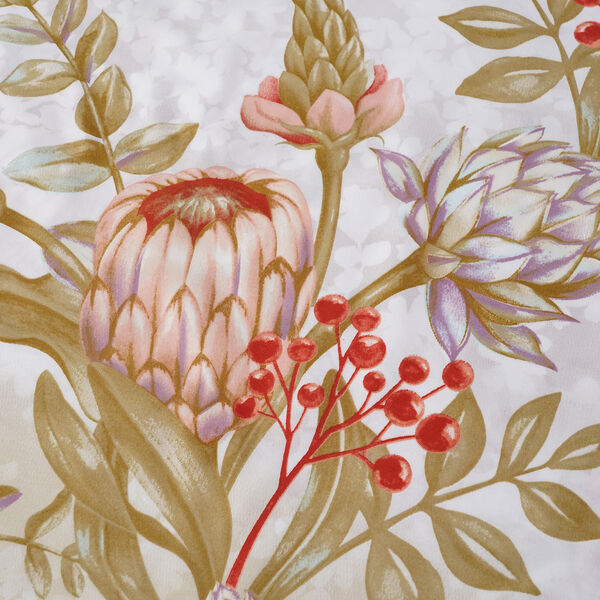 3er-Set: Bettbezug und 2mal Kissenbezüge, Blattmuster und Blumenmuster image number 4