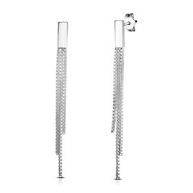 Ketten-Ohrringe in 925 Silber