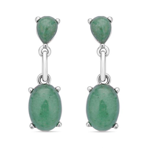 Grüne Aventurin Ohrringe, silberfarben ca. 25.00 ct image number 0
